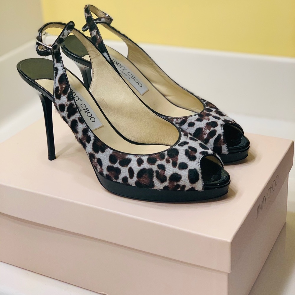 Jimmy choo size 38, 4 inch with 1 inch platform